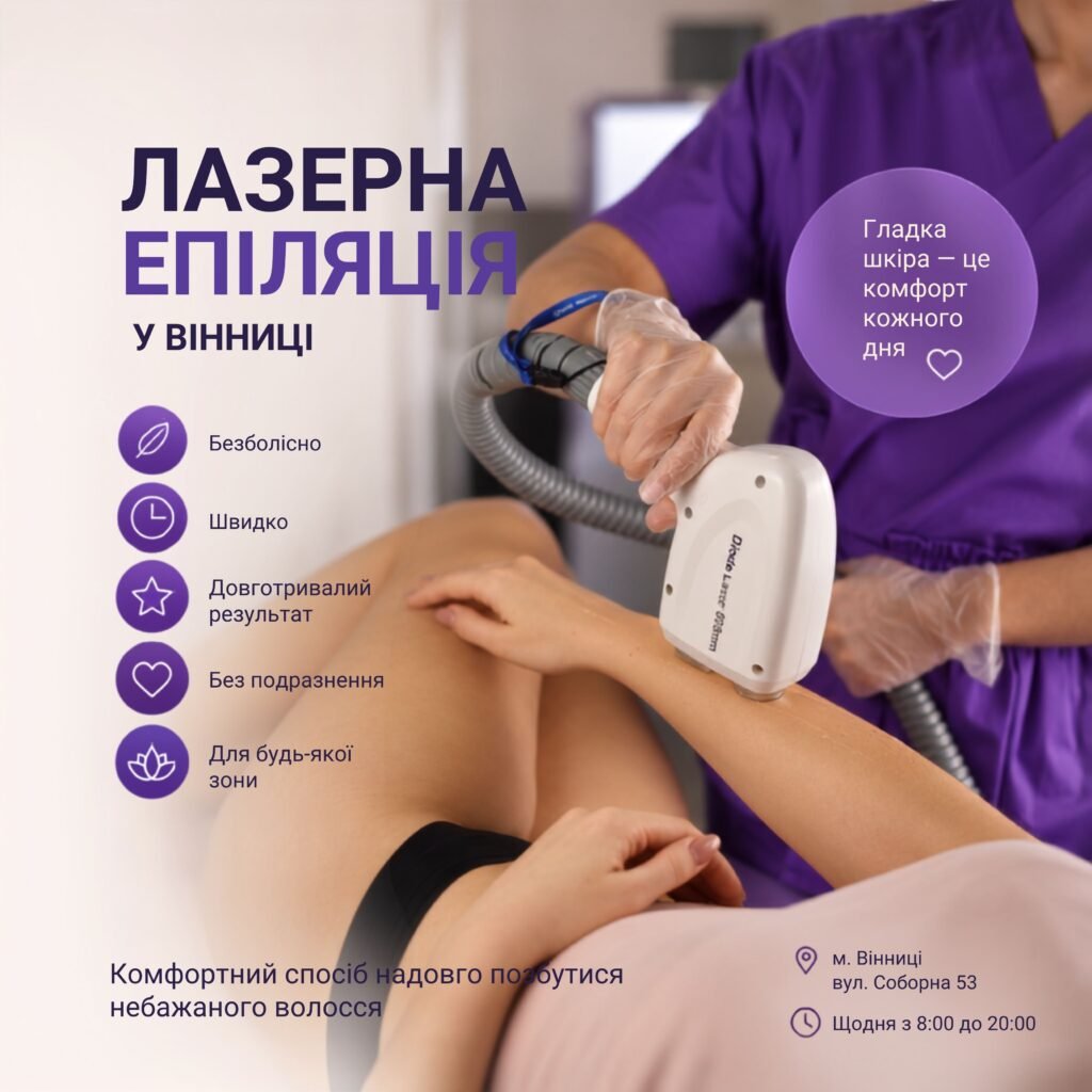 Лазерна епіляція у Вінниці — акція -50% у LASERGOOD