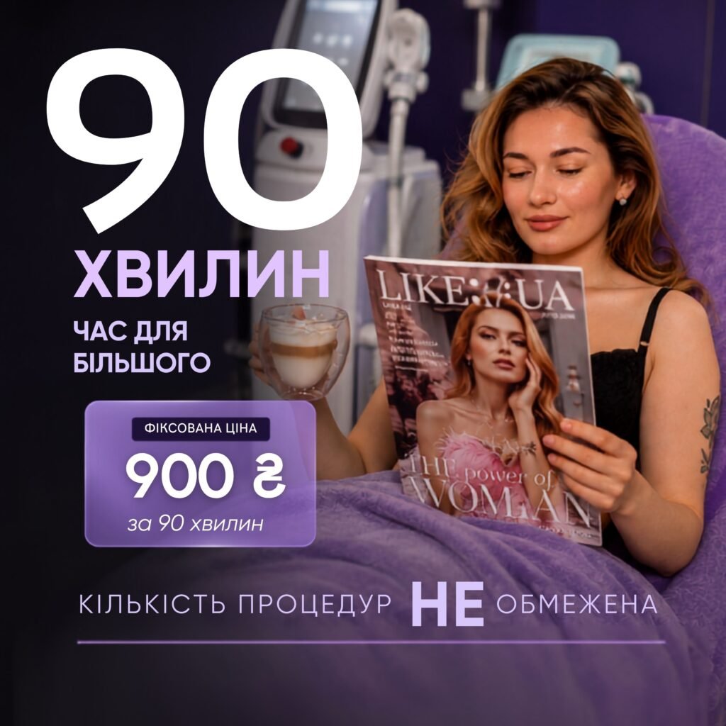 Акція 90 хвилин у LASERGOOD — косметологічні процедури за 1100 грн
